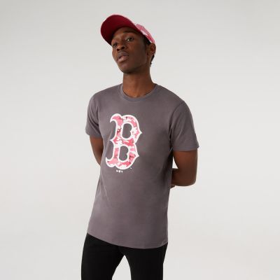 New Era Mlb Camo Boston Red Sox Grey - Grey - Short Sleeve T-Shirt