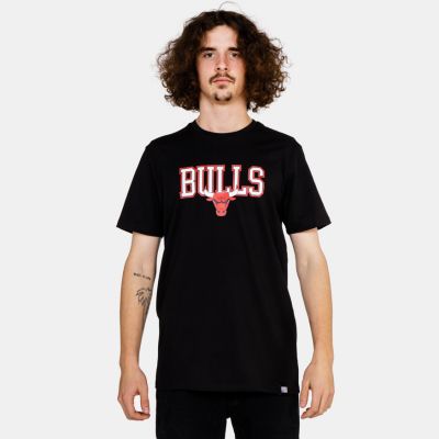NEW ERA NBA Bball Hoop Graphic Tee Chicago Bulls Black - Black - Short Sleeve T-Shirt