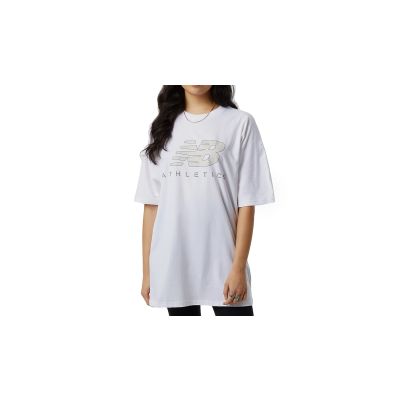 New Balance Athletics Oversized Tee - White - Short Sleeve T-Shirt
