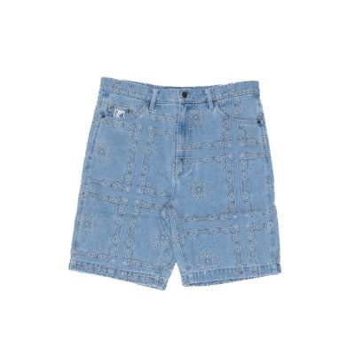 Karl Kani OG Paisley Denim Shorts bleached blue - Blue - Shorts