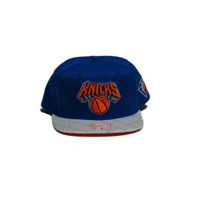 Mitchell & Ness NBA New York Knicks 75th Platinum Snapback - Blue - Cap