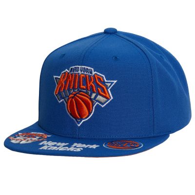 Mitchell & Ness NBA New York Knicks Front Face Snapback - Blue - Cap