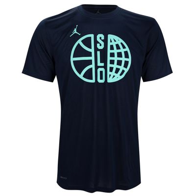 Jordan Slovenia 24 Luka Dončić Practice Tee - Blue - Short Sleeve T-Shirt