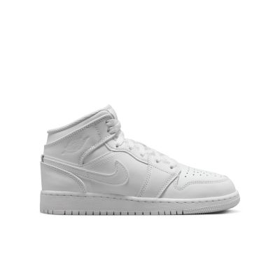 Air Jordan 1 Mid "Triple White" (GS) - White - Sneakers