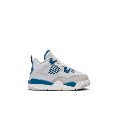 Air Jordan 4 Retro "Military Blue" (TD) - White - Sneakers