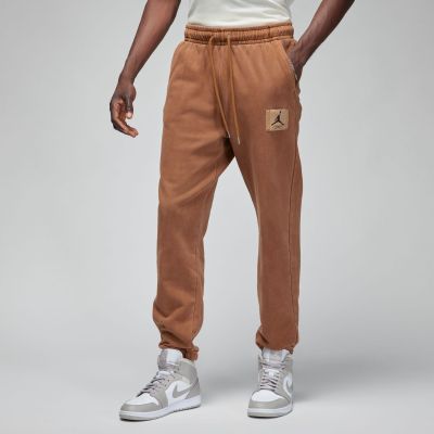 Jordan Essentials Fleece Washed Pants Brown - Brown - Pants
