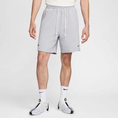 Nike Dri-FIT Standard Issue Fleece 8" Basketball Shorts Wolf Grey - Grey - Shorts