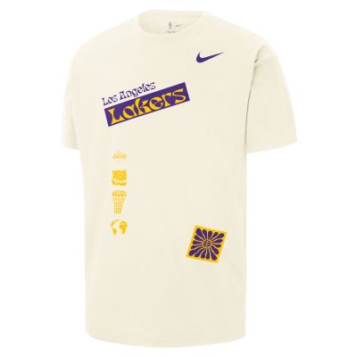 Nike NBA Los Angeles Lakers Oversized Basketball Tee - White - Short Sleeve T-Shirt