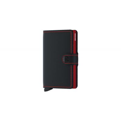 Secrid Miniwallet Matte Black & Red - Black - Accessories