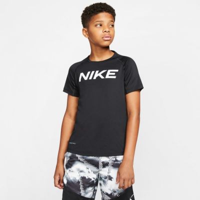 Nike Pro Kids Training Top - Black - Short Sleeve T-Shirt