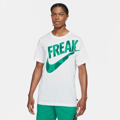 Nike Dri-Fit Giannis "Freak" Basketball Printed Tee - White - Short Sleeve T-Shirt