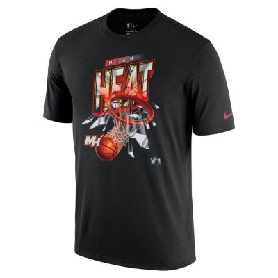 Nike Miami Heat Courtside Tee - Black - Short Sleeve T-Shirt