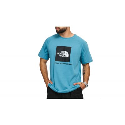 The North Face M Ss Rag Red Box Tee - Blue - Short Sleeve T-Shirt