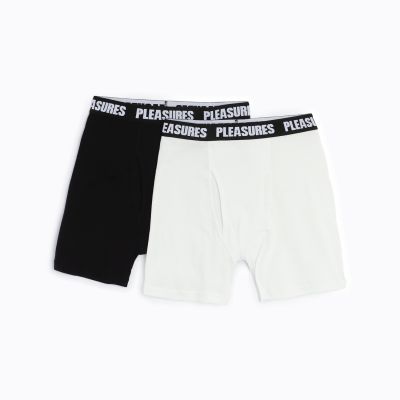 Pleasures Boxer Brief 2-Pack Black/White - Multi-color - Underwear