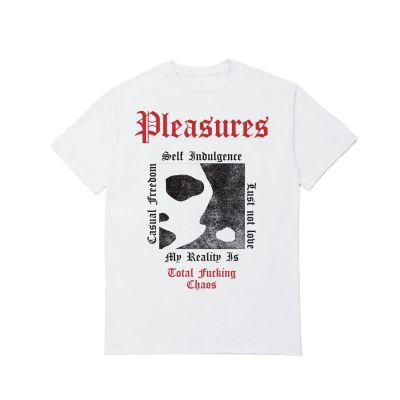 Pleasures Reality Tee White - White - Short Sleeve T-Shirt