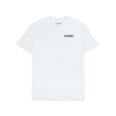 Pleasures Vertical Tee White - White - Short Sleeve T-Shirt