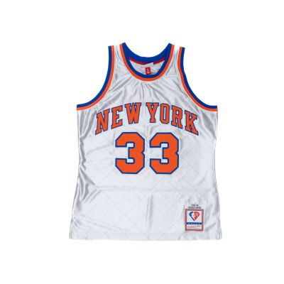 Mitchell & Ness NBA New York Knicks Patrick Ewing 75th Anniversary Platinum Collection Swingman Jersey - White - Jersey