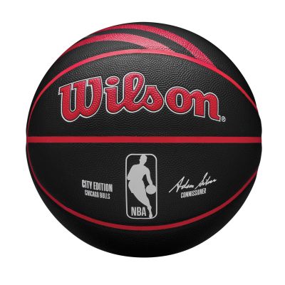 Wilson 2023 NBA Team City Collection Chicago Bulls Size 7 - Black - Ball