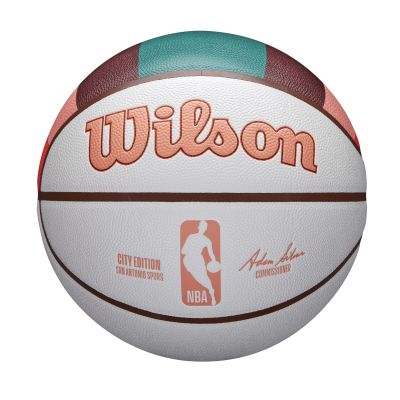 Wilson 2023  NBA Team City Collector San Antonio Spurs Size 7 - White - Ball
