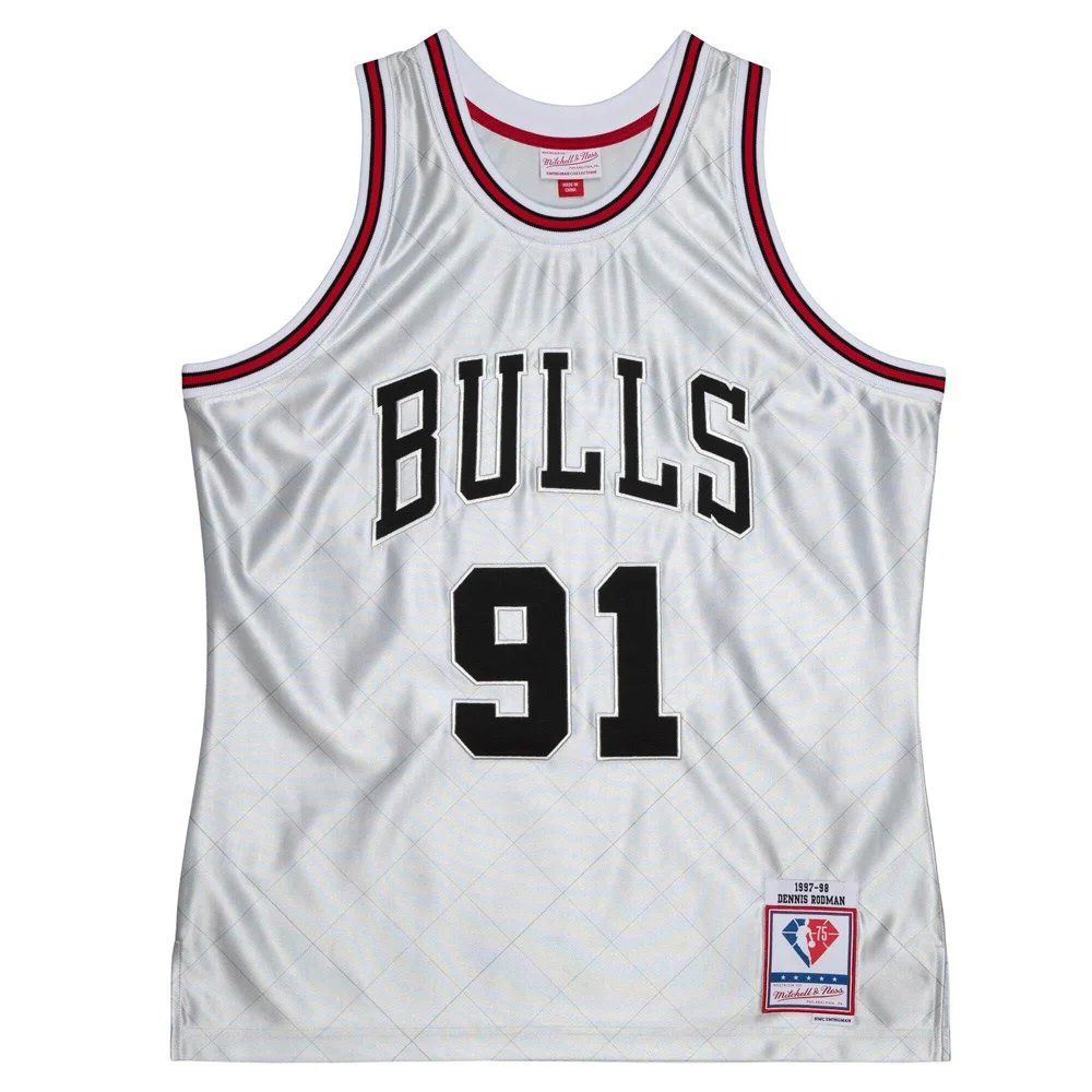 Mitchell & Ness 75th Platinum Swingman Dennis Rodman Chicago Bulls 1997-98 Jersey